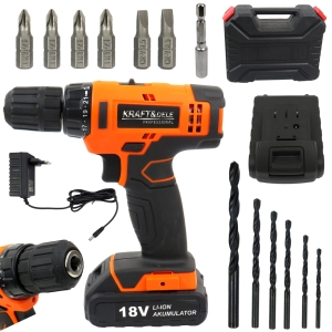 WIERTARKA WKRĘTARKA AKU 18V LI-ION LAMPKA LED