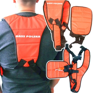 WYGODNE MIĘKKIE SZELKI KOSY SPALINOWEJ UPRZĄŻ PODKASZARKI BASS DEMON