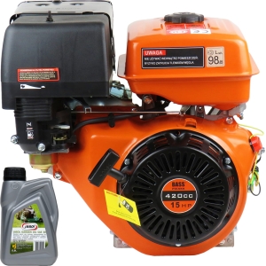 BASS SILNIK SPALINOWY 15KM OHV 25,4mm 420cc + OLEJ