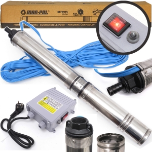 POMPA GŁĘBINOWA STUDNI WODY 4' 35M KABEL 70 L/min