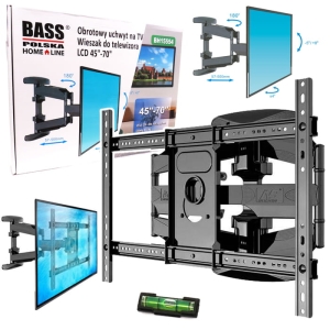 UCHWYT OBROTOWY DO TELEWIZORA RAMIĘ Z REGULACJĄ TV