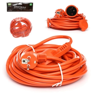 KRAFT PRZEDŁUŻACZ OGRODOWY BUDOWLANY 20M 3x1,5