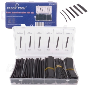 ZESTAW RUREK RURKI TERMOKURCZLIWE CZARNE 196 SZT