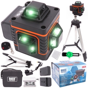 POZIOMICA LASEROWA 360° LASER KRZYŻOWY 4D + STATYW