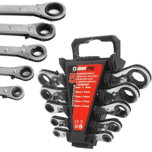 KLUCZE OCZKOWE Z GRZECHOTKĄ 6 - 22 MM ZESTAW HART