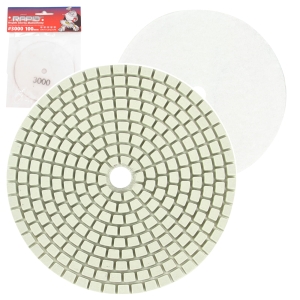 KRĄŻEK ŚCIERNY DIAMENTOWY POLERSKI RZEP 100MM P3000 DO GRESU