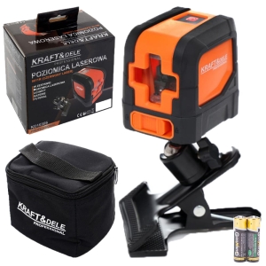 LASER KRZYŻOWY POZIOMICA 15M CZERWONY ETUI UCHWYT