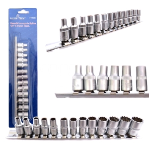 NASADKI SPLINE NA SZYNIE 1/4 13 SZTUK STAL Cr-V