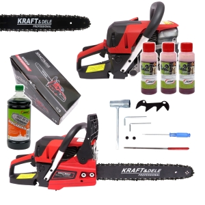 PIŁA SPALINOWA ŁAŃCUCHOWA MOCNA PILARKA 4,3KM 16"/40 cm/400 mm + OLEJE