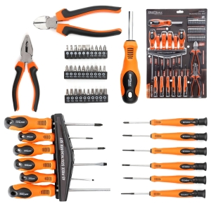 ZESTAW ŚRUBOKRĘTÓW WKRĘTAKÓW SZCZYPCE BITY 45el