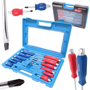 WKRĘTAKI POBIJANIA ŚRUBOKRĘTY ZESTAW 12 WKRĘTAKÓW