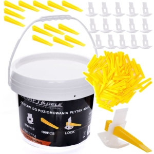 SYSTEM POZIOMOWANIA PŁYTEK ZESTAW 400EL KLIN KLIPS