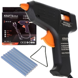 PISTOLET DO KLEJENIA KLEJU NA GORĄCO 20W 7xKLEJ