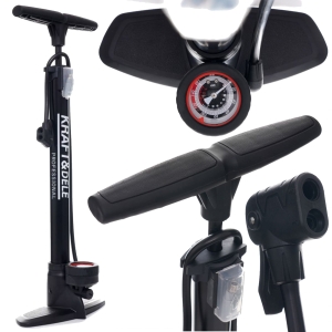 POMPKA SŁUPKOWA RĘCZNA Z MANOMETREM SAMOCHODOWA ROWEROWA 38 x 470 mm