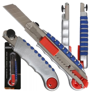 Nóż do tapet łamany 6 ostrzy 18mm Kraft&dele