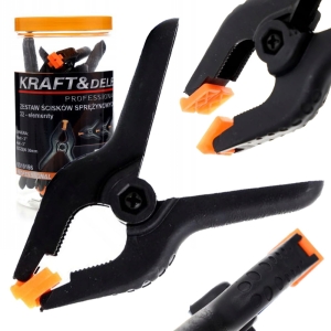 ZESTAW ŚCISKÓW SPRĘŻYNOWYCH STOLARSKICH MODELARSKICH 2/3" 22 ELEMENTY