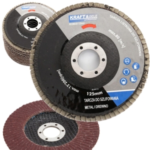 TARCZA LISTKOWA DO SZLIFOWANIA P100 125mm KOMPLET 10 SZT. ZESTAW 