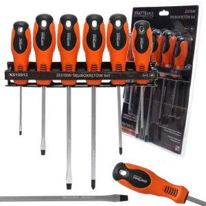 ZESTAW ŚRUBOKRĘTÓW WKRĘTAKÓW Z MAGNESEM 6 ELEMENTÓW