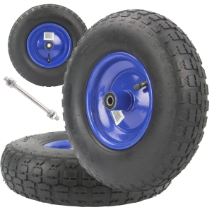 KOŁO KÓŁKO DO TACZKI WÓZKA 400-6 Z OŚKĄ POMPOWANE Z DĘTKĄ