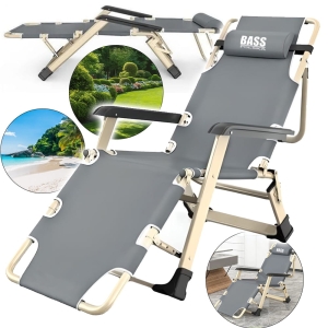 LEŻAK FOTEL OGRODOWY PLAŻOWY TURYSTYCZNY ROZKŁADANY LEŻANKA REGULOWANY