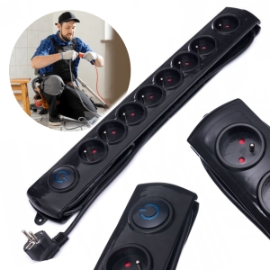 PRZEDŁUŻACZ 1,5M LISTWA 8 GNIAZD Z WŁĄCZNIKIEM