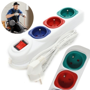 PRZEDŁUŻACZ 1,5M LISTWA 3 GNIAZDA Z WŁĄCZNIKIEM