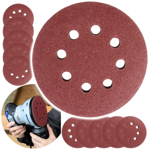 KRĄŻEK PAPIER ŚCIERNY RZEP KRĄŻKI 125mm P120 10szt