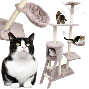 DRAPAK DLA KOTA WIEŻA LEGOWISKO DOMEK Z ZABAWKAMI