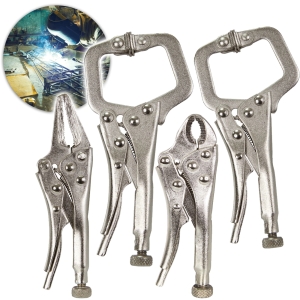SZCZYPCE SPAWALNICZE ZACISKOWE ZESTAW 4 SZT 110mm 125mm 130mm 