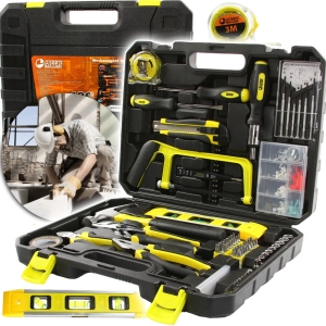 ZESTAW NARZĘDZI KLUCZY 180 EL WALIZKA NARZĘDZIOWA BITY POZIOMICA METRÓWKA