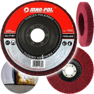 TARCZA POLERSKA WŁÓKNINA ŚCIERNA SZLIFIERKI 125MM