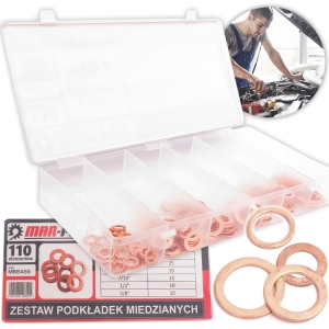 ZESTAW PODKŁADEK MIEDZIANYCH 110 ELEMENTÓW SZTUK
