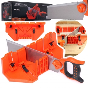 PIŁA RĘCZNA ZE SKRZYNKĄ UCISOWĄ DREWNA Z KORYTKIEM UCIOSOWA SKRZYNKA