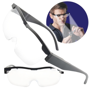 OKULARY POWIĘKSZAJĄCE OPTYCZNE Z OŚWIETLENIEM LED LUPA NAGŁOWNA 180%