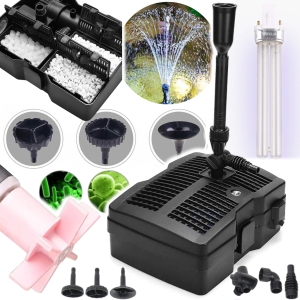 POMPA FONTANNOWA POMPKA DO OCZKA WODNEGO FILTR LAMPA UV STERYLIZATOR WODY