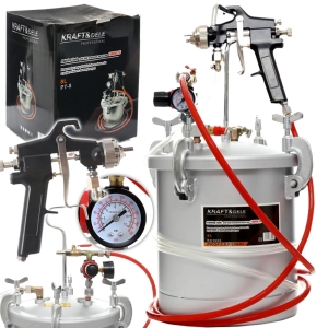 PNEUMATYCZNY AGREGAT MALARSKI 8L PISTOLET DO MALOWANIA LAKIERNICZY KRAFT