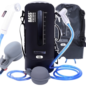 PRYSZNIC KEMPINGOWY TURYSTYCZNY 12L Z REGULACJĄ STRUMIENIA PRZENOŚNY WYGODNY