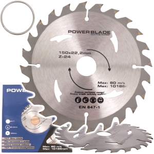 TARCZA WIDIOWA DO DREWNA 150mm*24T*22.2 POWER BLADE
