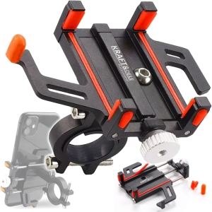 MOCNY UCHWYT ROWEROWY NA TELEFON SMARTFON 55-95MM PION POZIOM