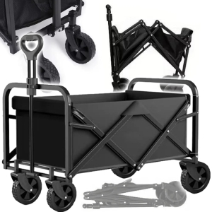 WÓZEK TURYSTYCZNY TRANSPORTOWY SKŁADANY OGRODOWY NA PLAŻĘ ZAKUPY 90L