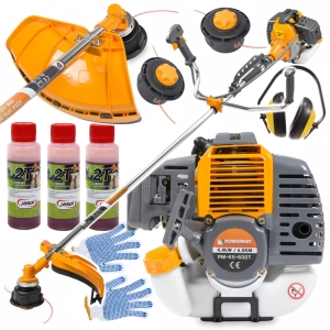 KOSA WYKASZARKA SPALINOWA 6KM 2XGŁ TARCZA SZELKI MASKA + OL