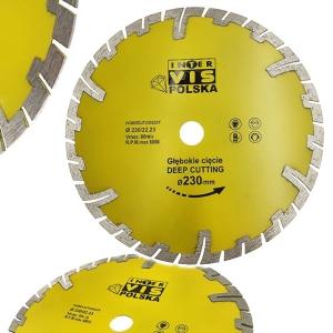 TARCZA DIAMENTOWA 230/22,2 GŁĘBOKIE CIĘCIE SEGMENT