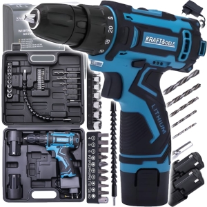 WIERTARKO-WKRĘTARKA AKUMULATOROWA 18V ZESTAW BITY WALIZKA + 2x AKUMULATOR