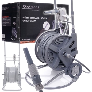 WÓZEK STOJAK BĘBEN ZWIJACZ WĄŻ OGRODOWY 45m+2m 1/2"