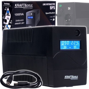 ZASILACZ AWARYJNY UPS 1000VA 600W 9AH WYŚWIETLACZ LCD