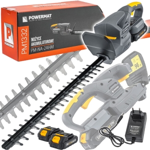 NOŻYCE AKUMULATOROWE DO ŻYWOPŁOTU KRZEWÓW GAŁĘZI 450mm 21V 2xBATERIA 2AH