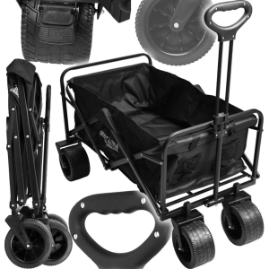 WÓZEK TURYSTYCZNY TRANSPORTOWY SKŁADANY OGRODOWY NA ZAKUPY 160L