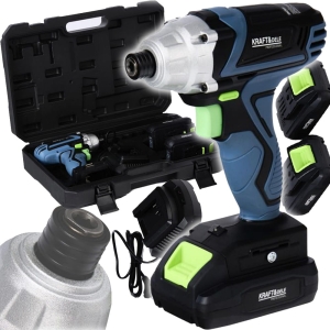 ZESTAW KLUCZ UDAROWY AKUMULATOROWY 380Nm 2x AKUMULATORY 3Ah 21V WALIZKA