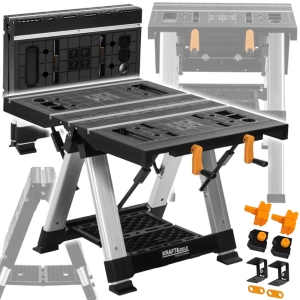STÓŁ STOLIK ROBOCZY I ZACISKOWY SKŁADANY 350KG 84x81x63CM 