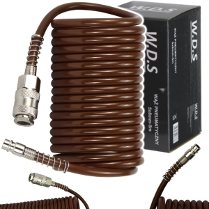 WĄŻ PRZEWÓD DO SPRĘŻARKI PNEUMATYCZNY SPIRALNY 5x8mm 5m